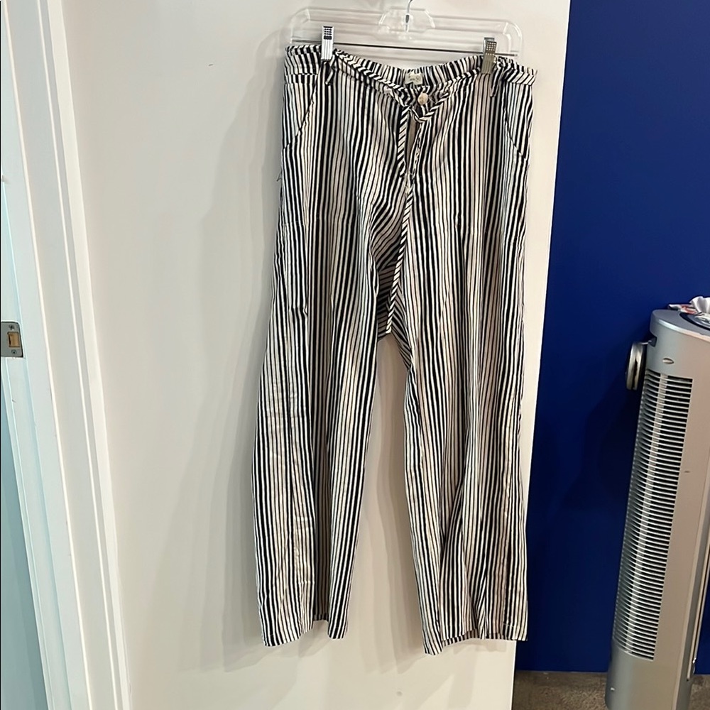 Striped Black and White Women’s Pants